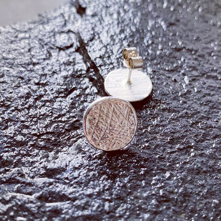 Handcrafted Lucie Disc Earrings in 925 Sterling Silver