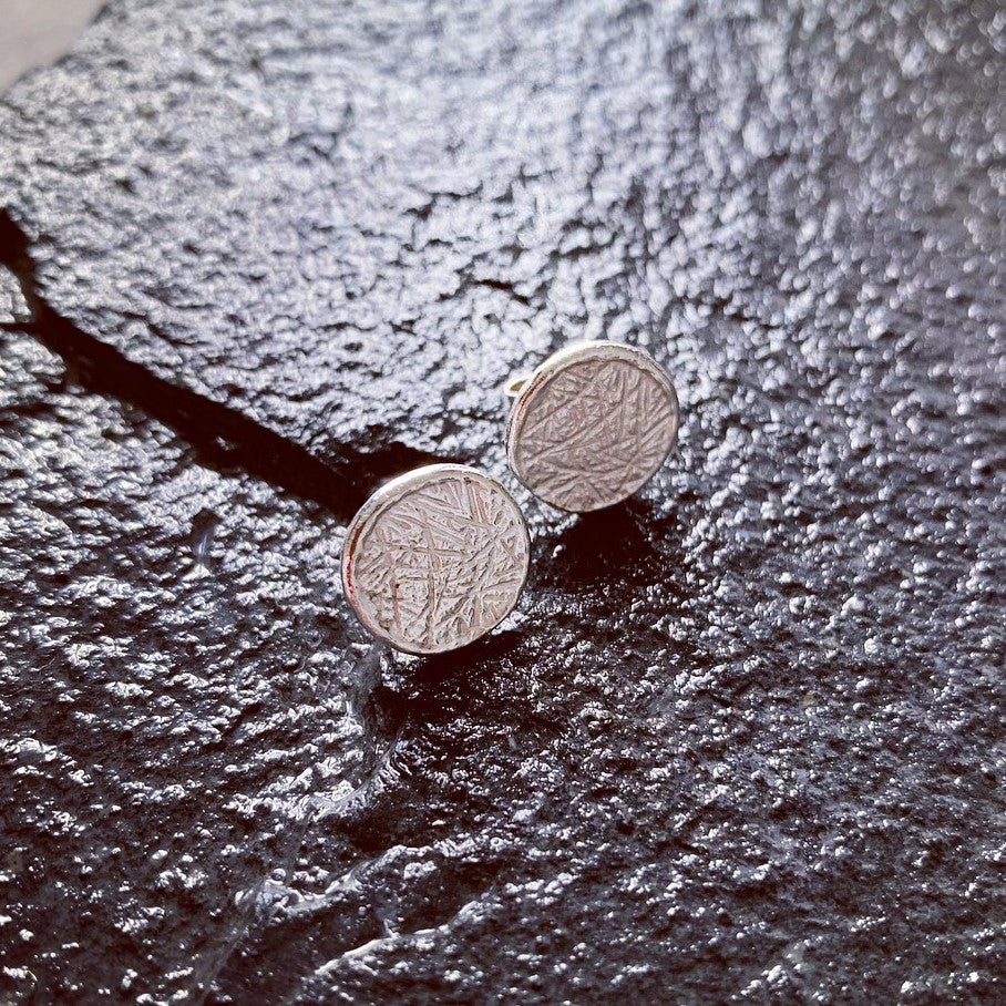 Handcrafted Lucie Disc Earrings in 925 Sterling Silver