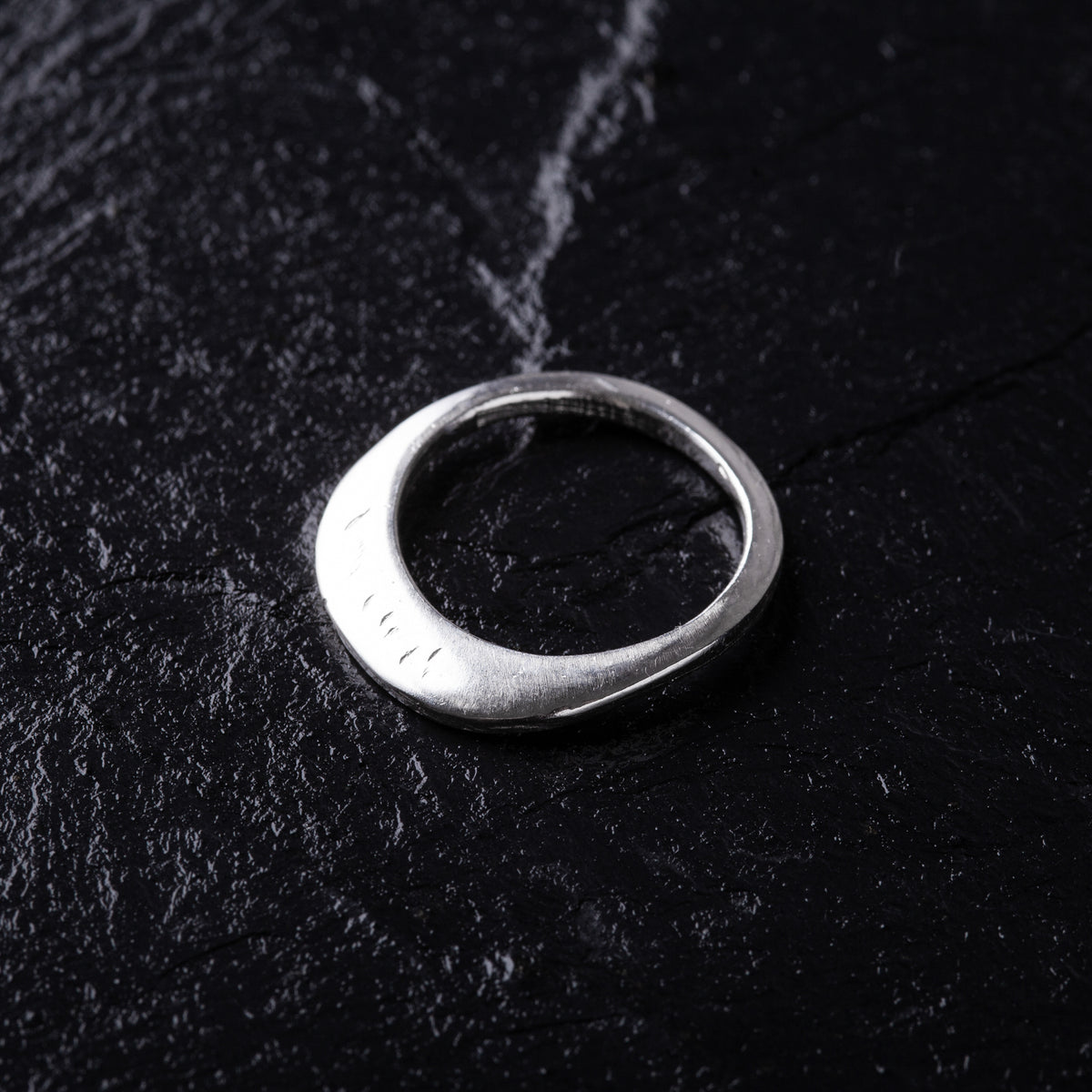 Textured silver stacking ring by solv&kopper – solvandkopper