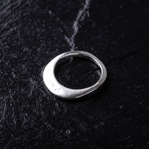 Handcrafted Polished Curved 925 Sterling Silver Stacking Ring