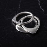 Load image into Gallery viewer, Handcrafted Irregular Stacking 925 Sterling Silver Ring
