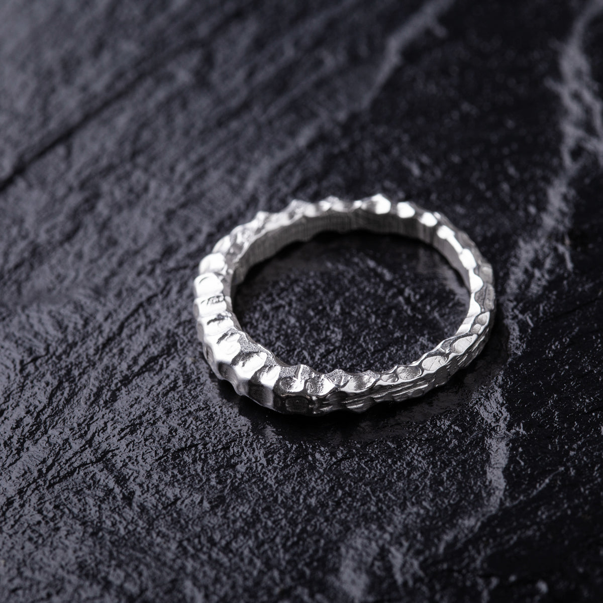 Handcrafted Sculpted Irregular 925 Sterling Silver Ring