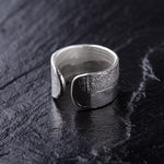 Load image into Gallery viewer, Handcrafted Textured Open Chunky 925 Sterling Silver Ring
