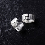 Load image into Gallery viewer, Handcrafted Open Jigsaw Textured Chunky 925 Sterling Silver Ring
