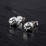 Load image into Gallery viewer, Handmade Textured Circular 925 Sterling Silver Stud Earrings
