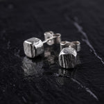 Load image into Gallery viewer, Handmade Textured 925 Silver Sterling Stud Earrings
