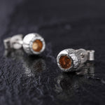 Load image into Gallery viewer, Handcrafted Acorn Textured Round 925 Sterling Silver Earrings
