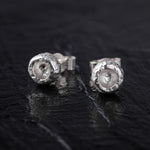 Load image into Gallery viewer, Handcrafted Acorn Textured Round 925 Sterling Silver Earrings
