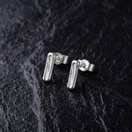 Load image into Gallery viewer, Handmade Minimalist Bar 925 Sterling Silver Stud Earrings
