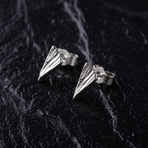 Handmade Shard 925 Sterling Silver Stud Earrings