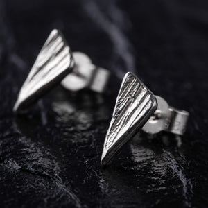 Handmade Shard 925 Sterling Silver Stud Earrings