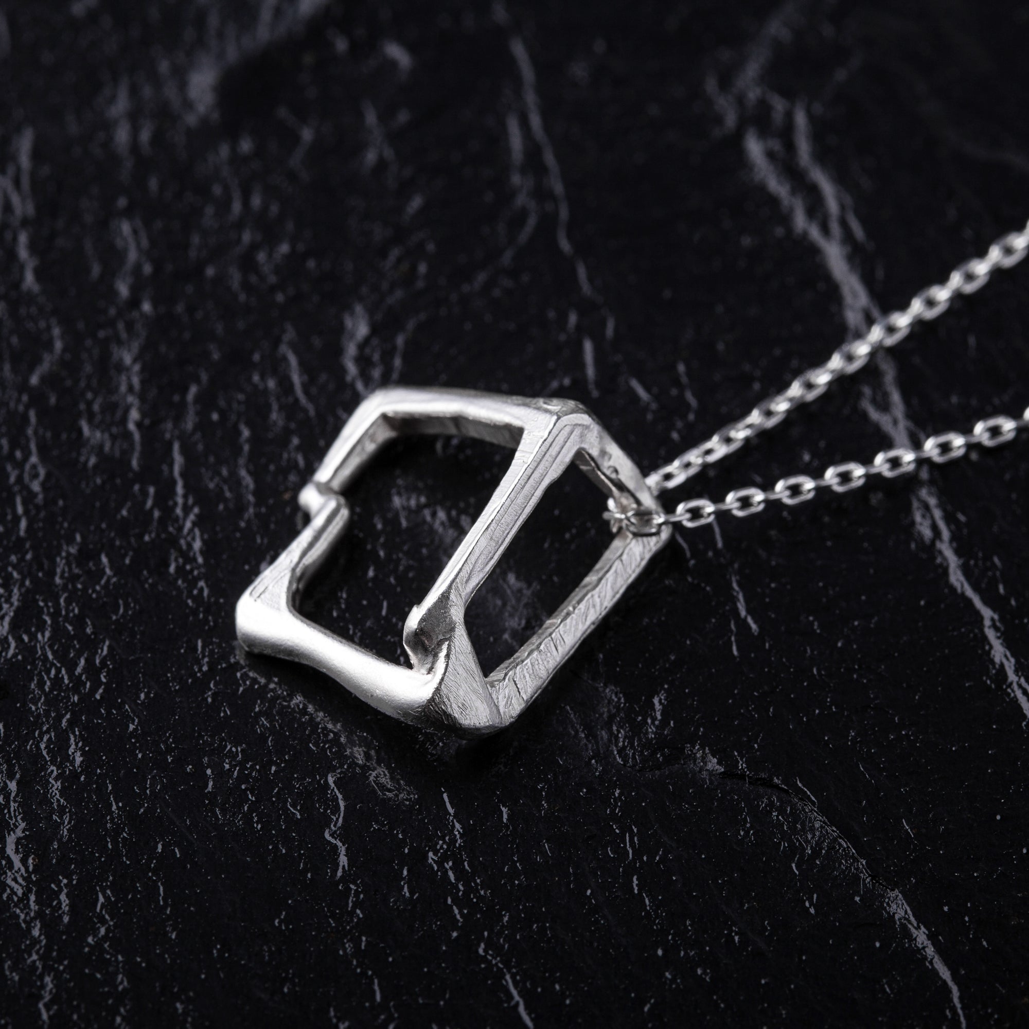 Irregular Pendant 925 Sterling Silver Necklace