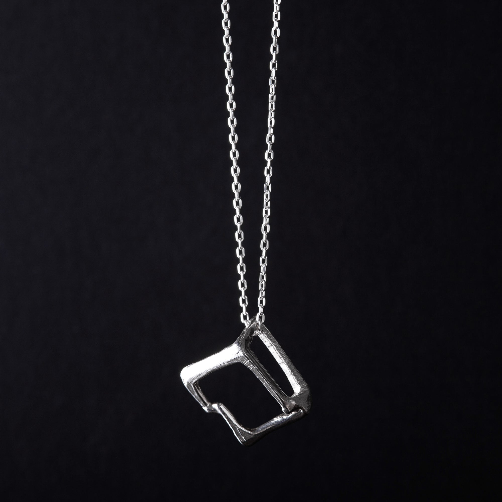 Irregular Pendant 925 Sterling Silver Necklace