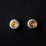 Load image into Gallery viewer, Handcrafted Acorn Textured Round 925 Sterling Silver Earrings
