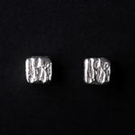 Load image into Gallery viewer, Handmade Square Textured 925 Sterling Silver Stud Earrings
