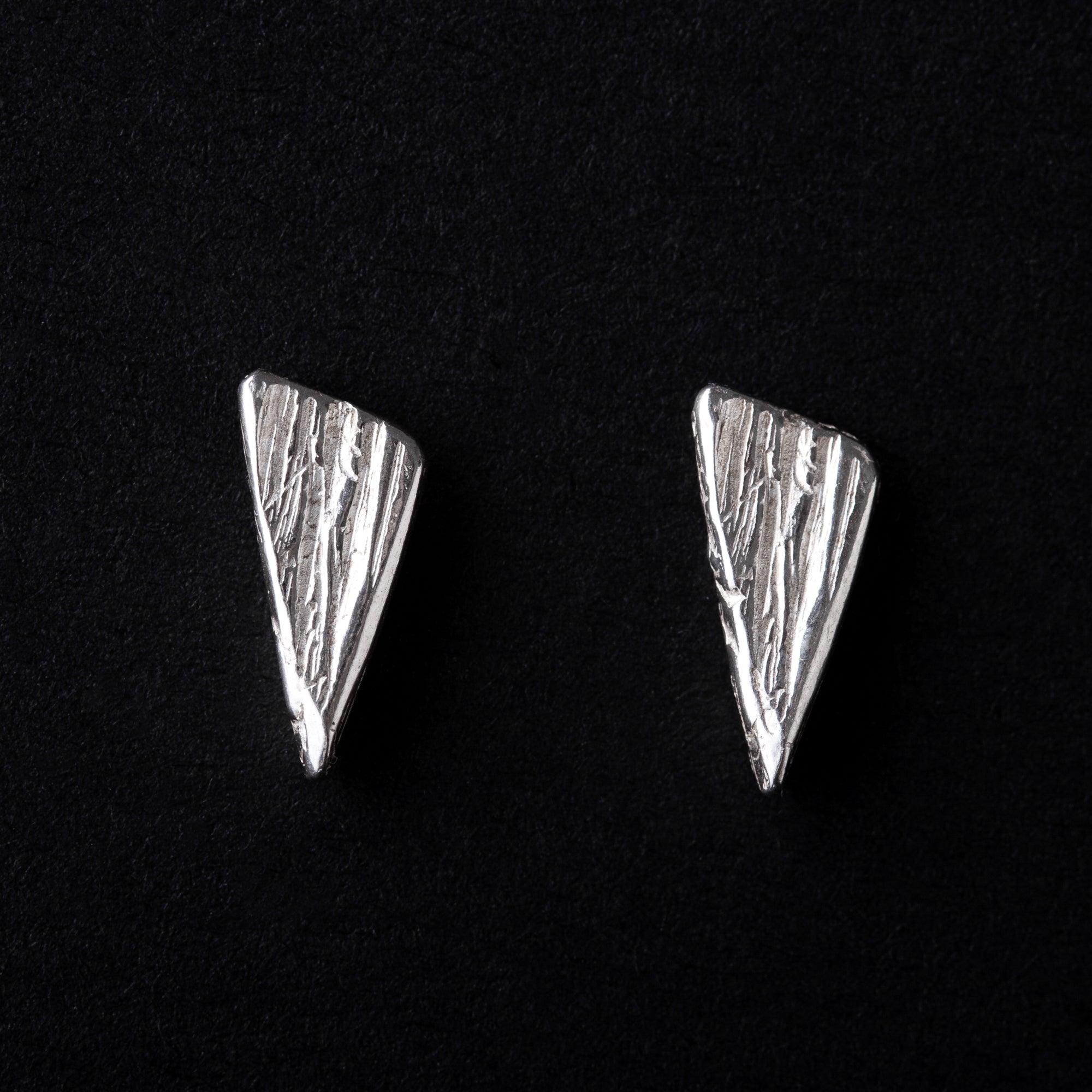 Handmade Shard 925 Sterling Silver Stud Earrings