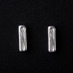 Handmade Minimalist Bar 925 Sterling Silver Stud Earrings