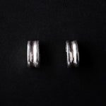 Load image into Gallery viewer, Handmade Mica Semicircle 925 Sterling Silver Stud Earrings
