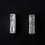 Load image into Gallery viewer, Handcrafted Marl Textured Rectangular 925 Sterling Silver Stud Earrings
