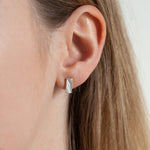 Load image into Gallery viewer, Handmade Rectangular Textured 925 Sterling Silver stud earrings
