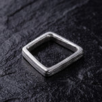 Load image into Gallery viewer, Handcrafted Irregular Rectangular Textured 925 Sterling Silver Stacking Ring
