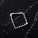 Load image into Gallery viewer, Handcrafted Irregular Rectangular Textured 925 Sterling Silver Stacking Ring
