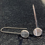 Load image into Gallery viewer, Textured Round Dropped Earrings Handcrafted in 925 Sterling Silver
